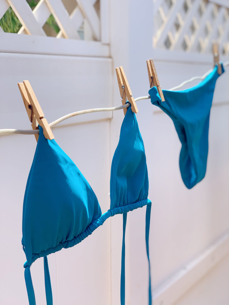 Haleiwa Triangle Bikini Top Pelagic Blue