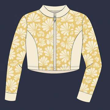 PREORDER - Cropped UV Protection Rashguard Sunrise Shell