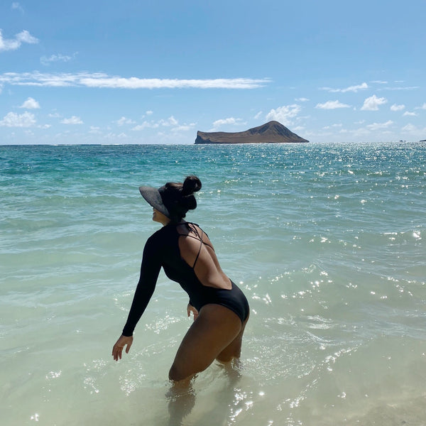 Girl in Hawaii bikini on Oahu