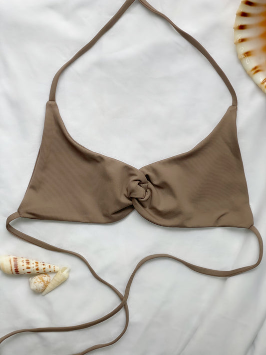 Ko'olau Twist Bikini Top Cocoa