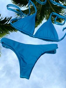 Haleiwa Triangle Bikini Top - Pelagic Blue