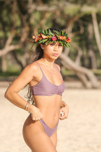 Mokoliʻi Ruched Bikini Top - Kalo