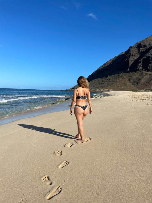 Kapapa Ruched Bikini Bottom Puakenikeni Lei
